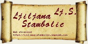 Ljiljana Stambolić vizit kartica